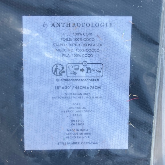 Anthropologie Hearth Coir Holiday Dog Doormat - Picture 4 of 4